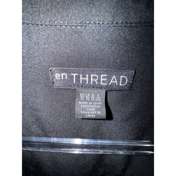 Black Utility Jumpsuit With Belt & Contrast Stitching Size XL Classic Y2k Classi - Picture 9 of 9